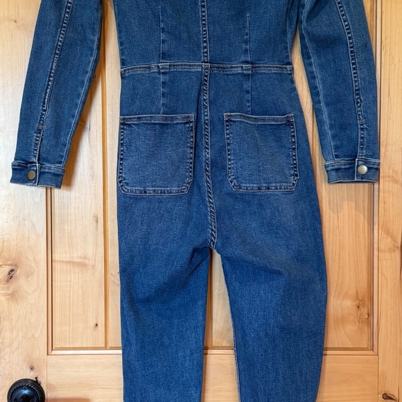 Free People Denim Jumpsuit, XS petite - Picture 3 of 3